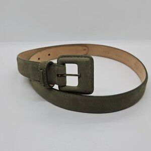 Harken LTD made in USA olive green nubuck leather belt = Small